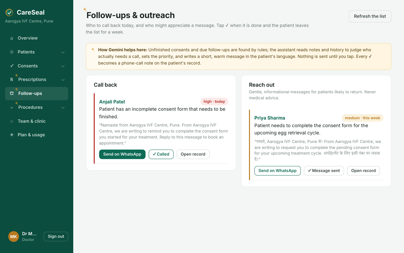 Follow-ups suggested by the assistant